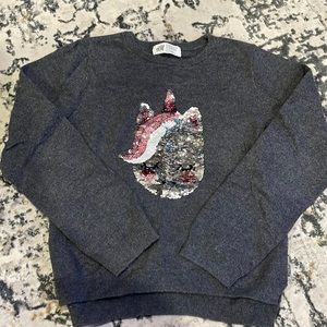 H & M grey sequins sweater.